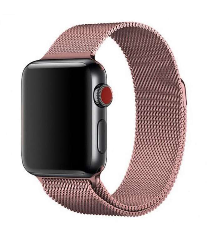 Ремешок для Apple Watch миланская петля розовое золото 42-44 мм