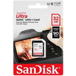 Карта памяти SanDisk Ultra SDHC 32 ГБ [SDSDUNR-032G-GN6IN]