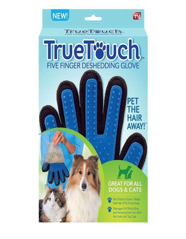 Перчатка для вычесывания шерсти домашних животных NAC True Touch