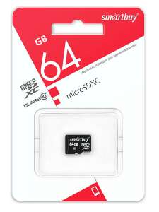 Карта памяти Smartbuy microSDXC, 64 ГБ