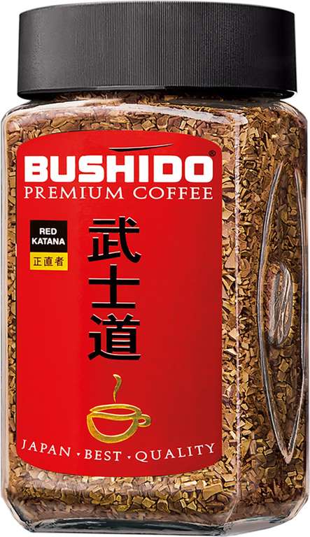 Кофе растворимый BUSHIDO в ассортименте, ст/б, 100г, Швейцария