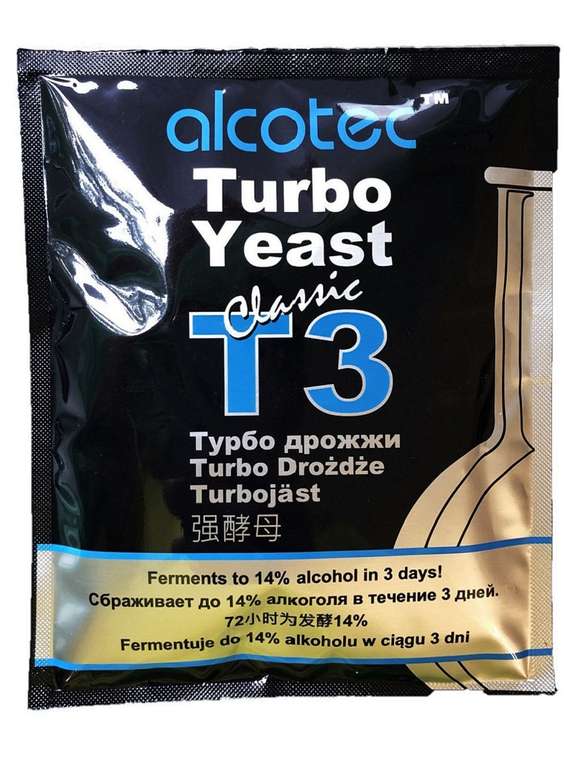 Дрожжи спиртовые ALCOTEC T3 Turbo, 120 г.