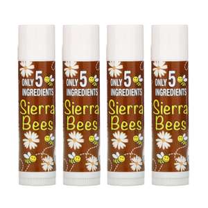 Органические бальзамы для губ Sierra Bees, кокос, 4 шт. по 4,25 г