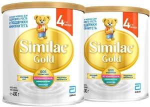Заменитель грудного молока Similacк Gold 4, с 18 месяцев, 400 г х 2 шт