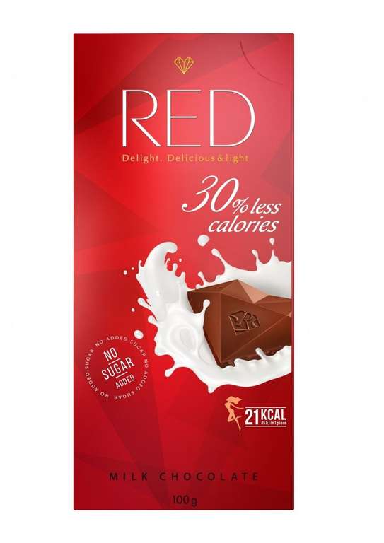 [Кострома] Шоколад RED Delight молочный с пониженной калорийностью 100г (магазин Десяточка)