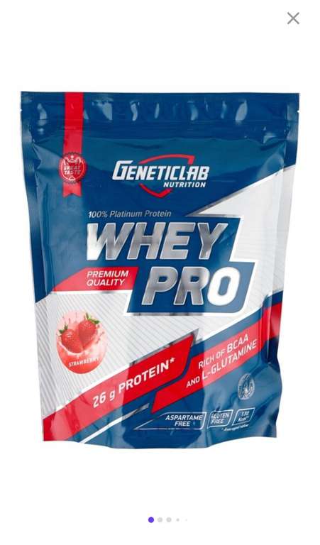 Протеин Geneticlab Nutrition Whey Pro (1000 г) клубника, 1 уп
