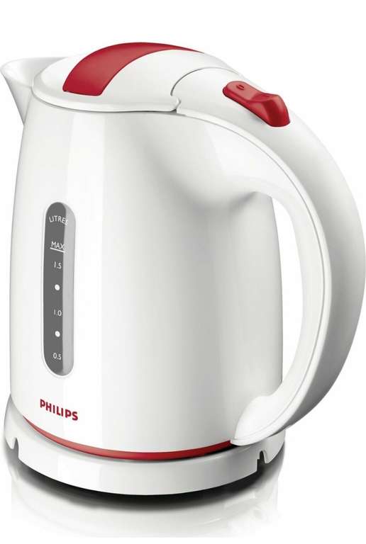 Электрический чайник Philips HD4646/40, белый, красный