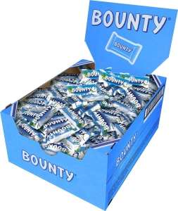 Скидки на большие упаковки шоколадных батончиков Bounty, Mars, Twix