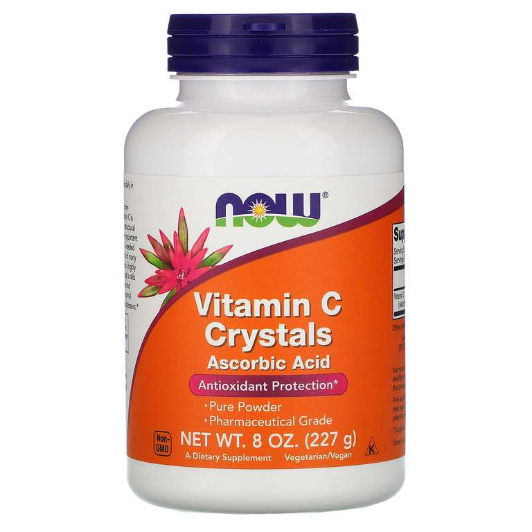 Витамин C Now Foods в кристаллах, 227 г
