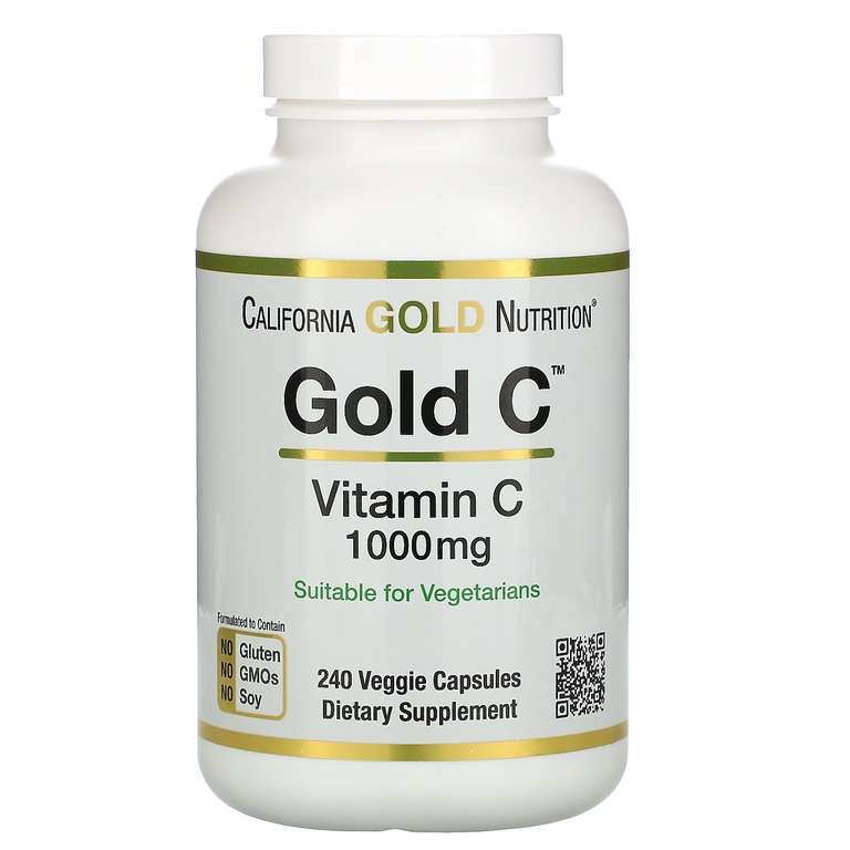 Витамин C Gold C™ California Gold Nutrition 240 капсул по 1000 мг