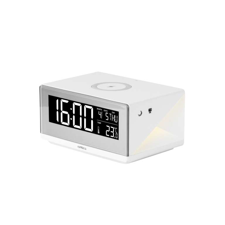 Настольные часы с беспроводной зарядкой Rombica Timebox 2
