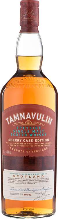 Виски TAMNAVULIN Шотландский односолодовый sherry cask алк.40%, Великобритания, 0.7 л