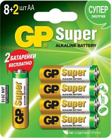 Батарейки GP Super Alkaline AA (LR6), 10 шт. 