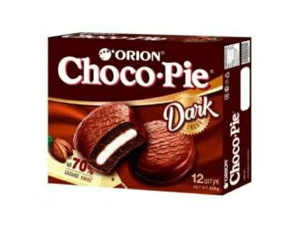 Пирожное Orion Choco pie dark (шоколадный), 12 шт. 360 гр.