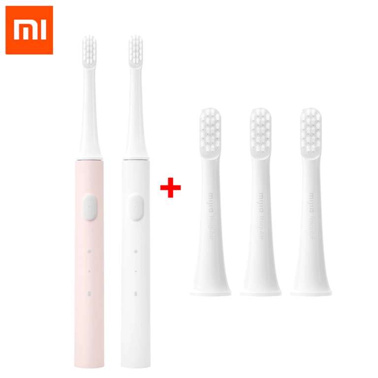 Ультразвуковая электрическая зубная щетка Xiaomi Mijia T100 (3 щетки и 6 насадок)