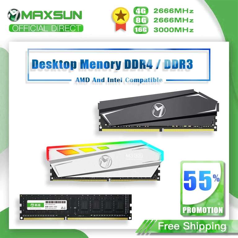 Оперативная память Maxsun 2x16Гб 2666Мгц