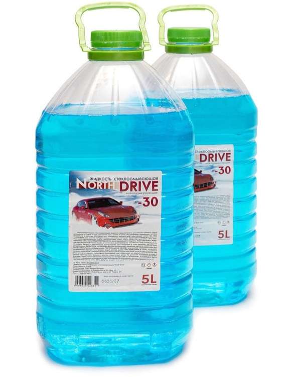 Зимняя жидкость стеклоомывателя North Drive 10 литров (5л+5л) Без запаха.