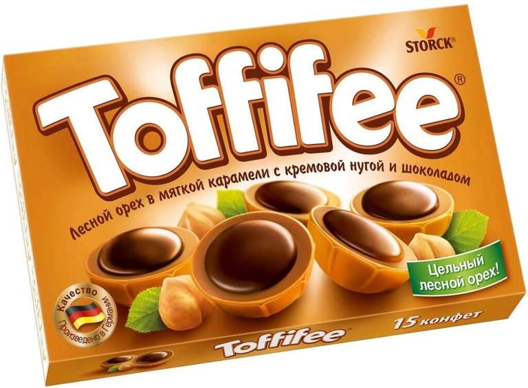 Toffifee конфеты орешки в карамели, 125 г