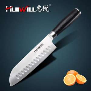 Японский нож Santoku из нержавеющей стали марки HUIWILL, 7 дюймов сталь AUS8