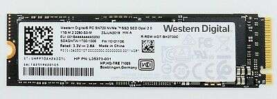 WD PC SN720 SSD 1Tb nvme m.2 накопитель (из США)