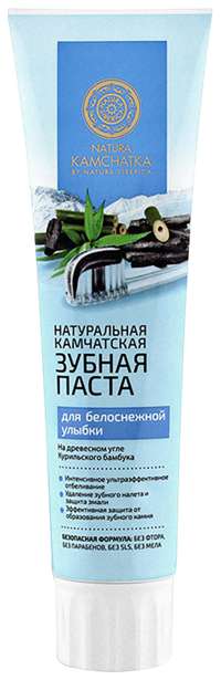 Зубная паста Natura Kamchatka для белоснежной улыбки 100мл, Natura Siberica