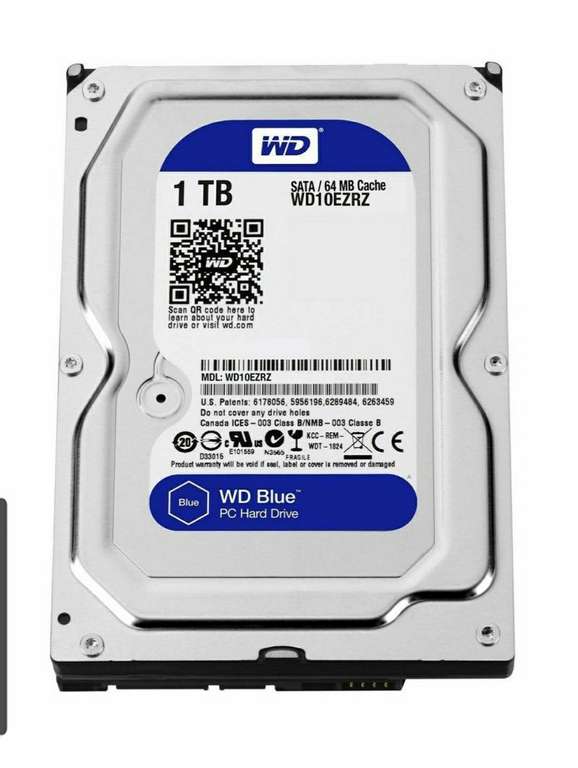 Жёсткий диск HDD 1ТБ WD Blue (WD10EZRZ)