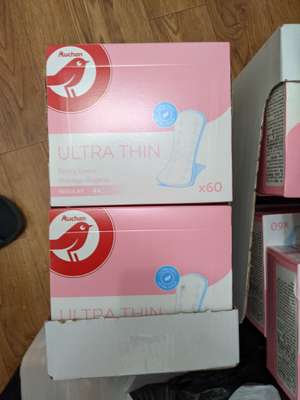 [Воронеж] Прокладки ежедневные Auchan UltraSoft Ultra Thin Regular, 60 шт.