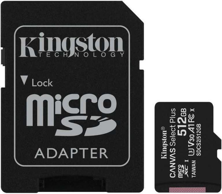 MicroSD 512 Gb Kingston Canvas Select Plus