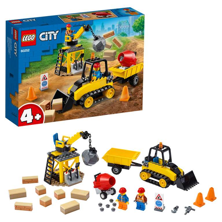 Скидка до 15% на Lego (напр. конструктор LEGO City 60252 Строительный бульдозер)