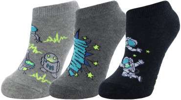 Комплект детских носков с космическими принтами Skechers, 3 пары (рр 24-35)