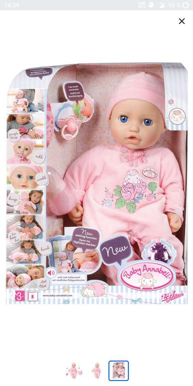 Пупс Baby Annabell с мимикой в розовом комбинезоне 794-821