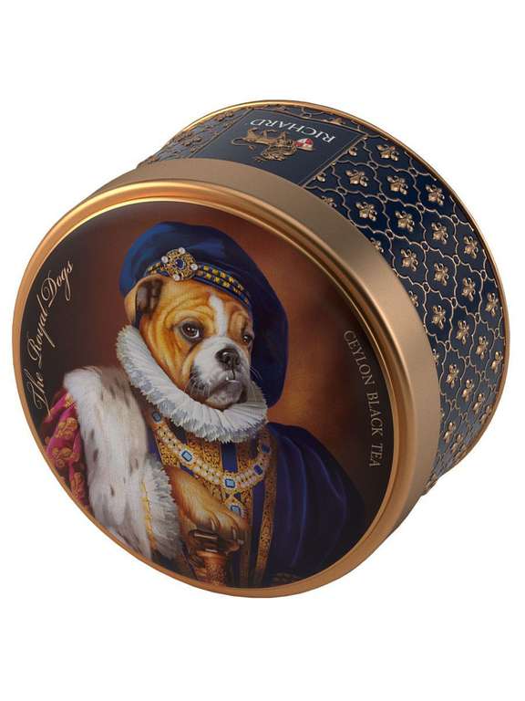 Чай черный крупнолистовой в подарочной упаковке "The Royal Dogs&Cats", весовой 40 гр, Richard (другие в описании)