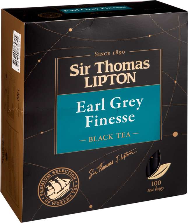 Чай черный Sir Thomas Lipton Earl Grey 100пк