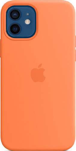 Чехол-накладка Apple Silicone Case with MagSafe для смартфона Apple iPhone 12/12 Pro (MHKY3ZE/A), силикон, оранжевый