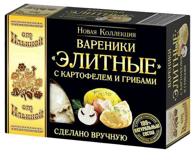 Вареники от Ильиной элитные / с картофелем и грибами (400 гр.)