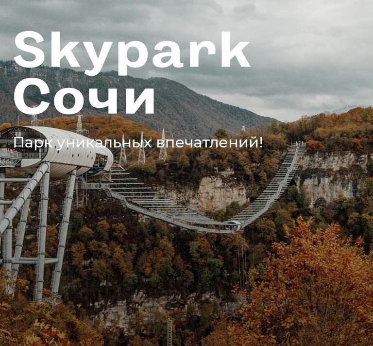 Билет в Сочи Skypark (при покупке двух)