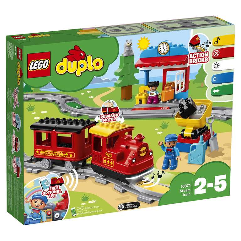 Конструктор LEGO DUPLO Town Поезд на паровой тяге (10874)