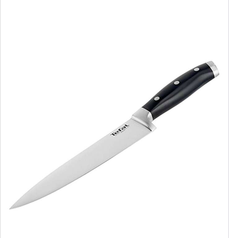Нож кухонный Tefal K0970214 стальной шеф лезв. 200мм черный