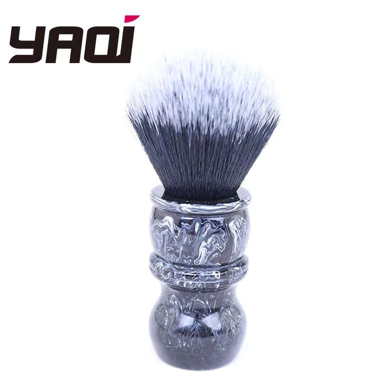 Кисточка для бритья Yaqi из синтетических волос с мраморной поверхностью
