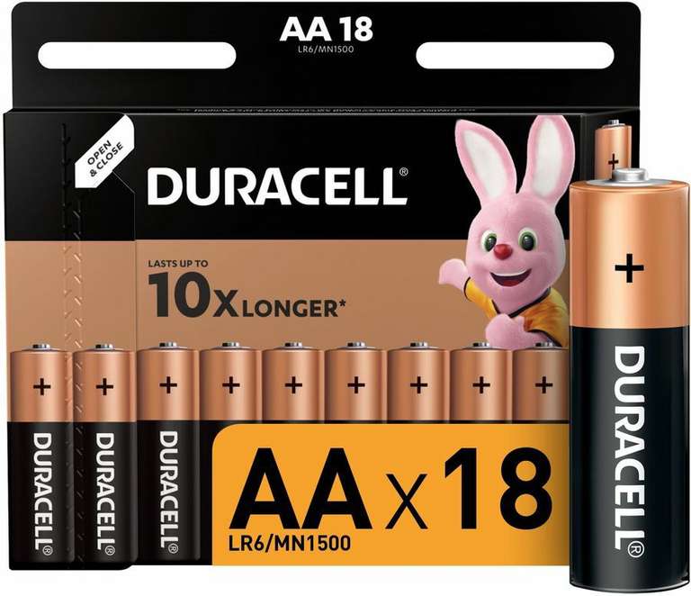 Батарейки DURACELL Basic AA (18 штук)