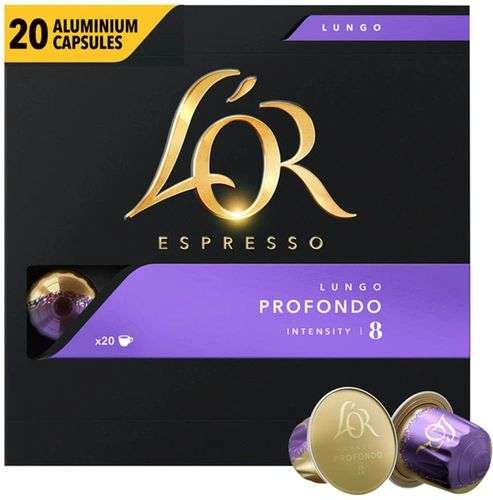 Кофе молотый L'OR Espresso Lungo Profondo, 60 капсул по 5,2 г (при одновременной покупке 3 штук)
