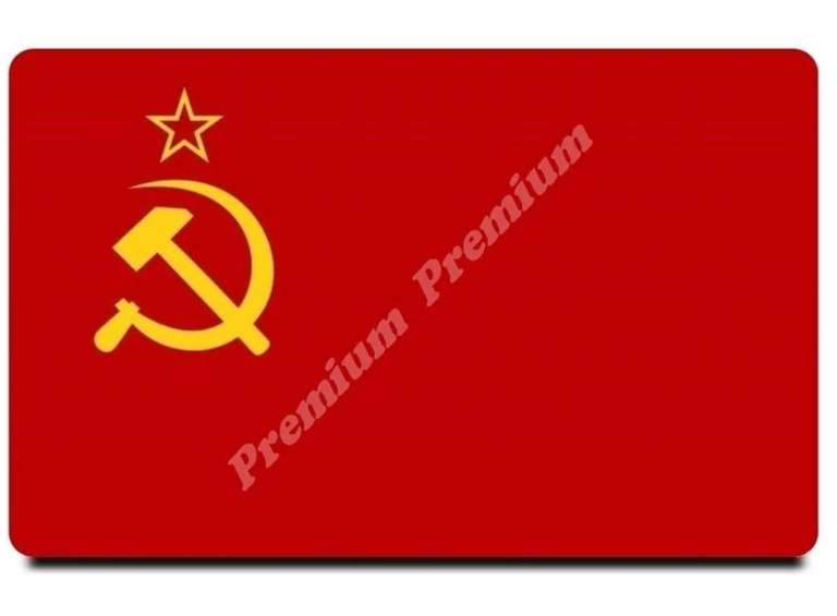 Магнит на холодильник Флаг СССР сувенирный, (размеры: 54x86 мм).