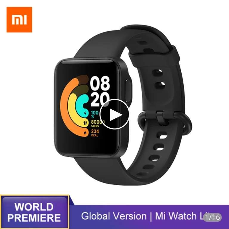 Смарт-часы Xiaomi Mi Watch Lite GPS, GLONASS, Bluetooth 5, водостойкие до 5 атм
