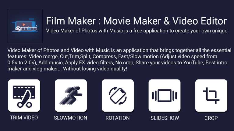 FilmMaker : Movie Maker & Video Editor - Бесплатно