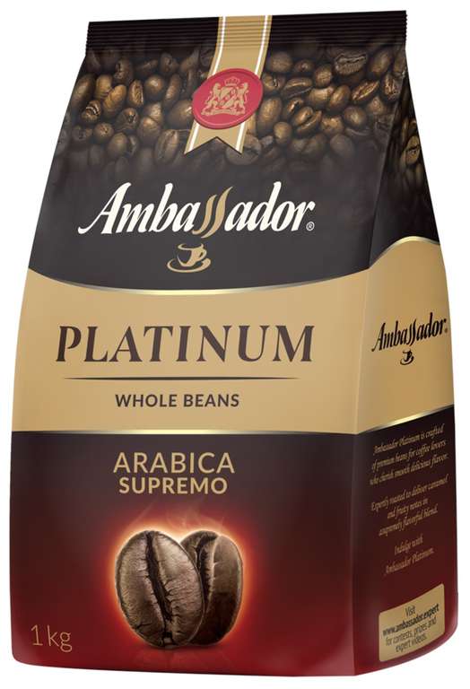 Кофе зерновой Ambassador Platinum натуральный жареный 1 кг