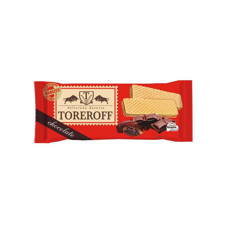 Вафли Toreroff Black Edition шоколадные 160 г