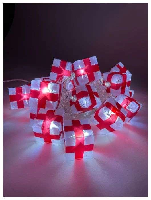 Гирлянда ЭРА ENIN3P Подарки, LED, Нить, 3 м, холодный свет
