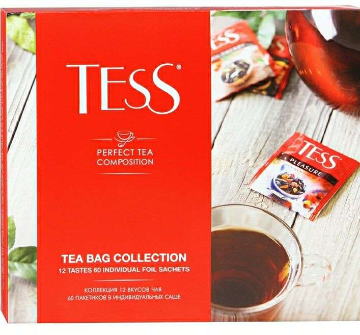 Набор чая ассорти Tess Tea Bag Collection 12 видов в пакетиках 60 шт
