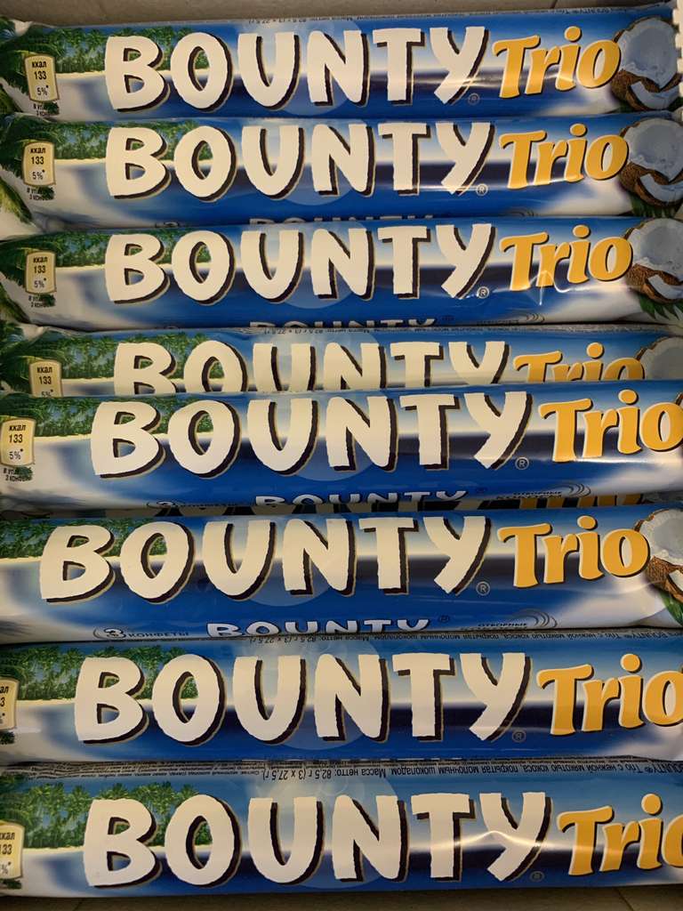 [МО] Шоколадный батончик Bounty Trio, 82 гр.