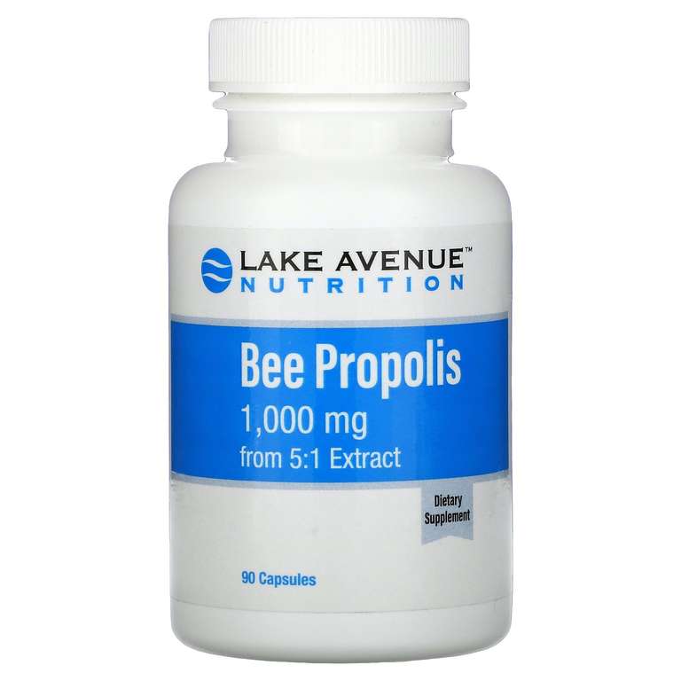 Пчелиный прополис, экстракт 5:1, 1000 мг, 90 капсул